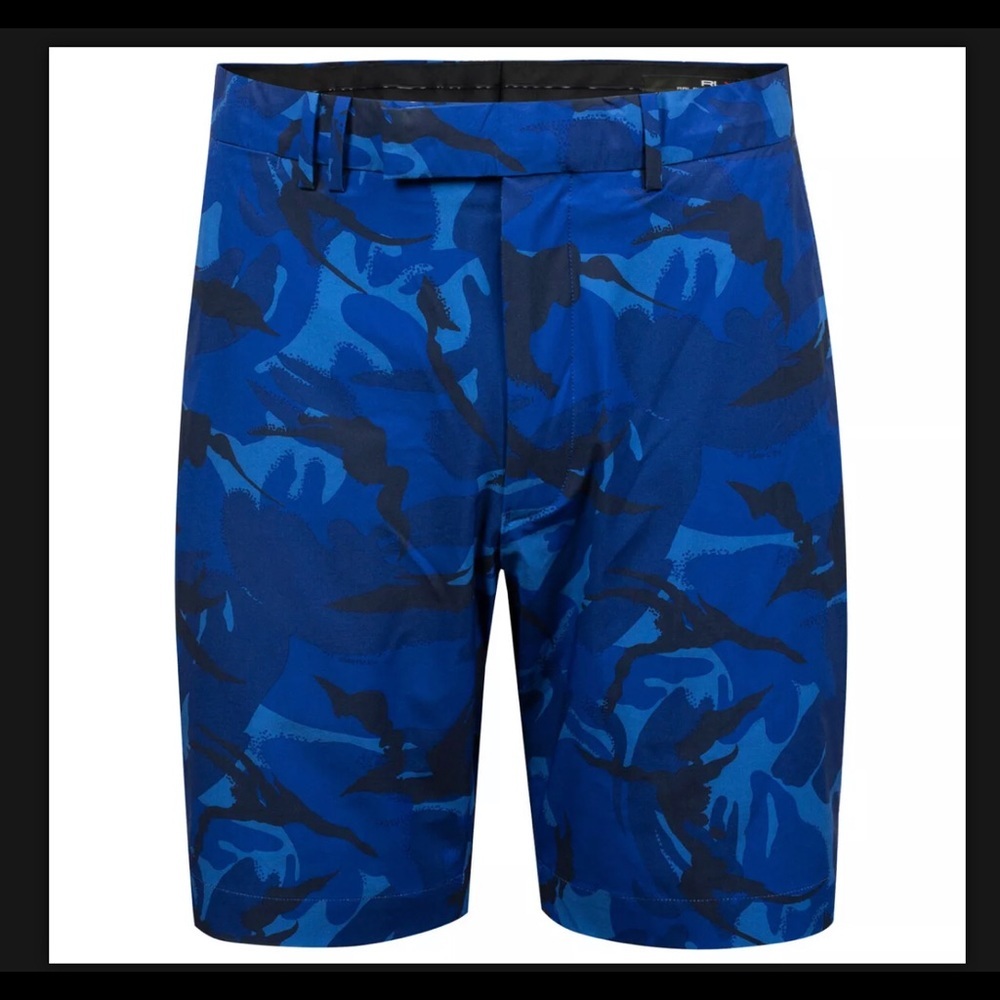 RLX Ralph Lauren Golf Men's Shorts Water Repellent Stretch Camo Blue